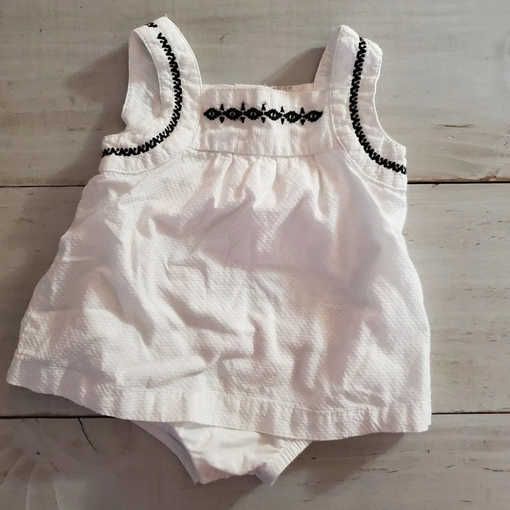 Carter's White Bodysuit Dress 9 Month